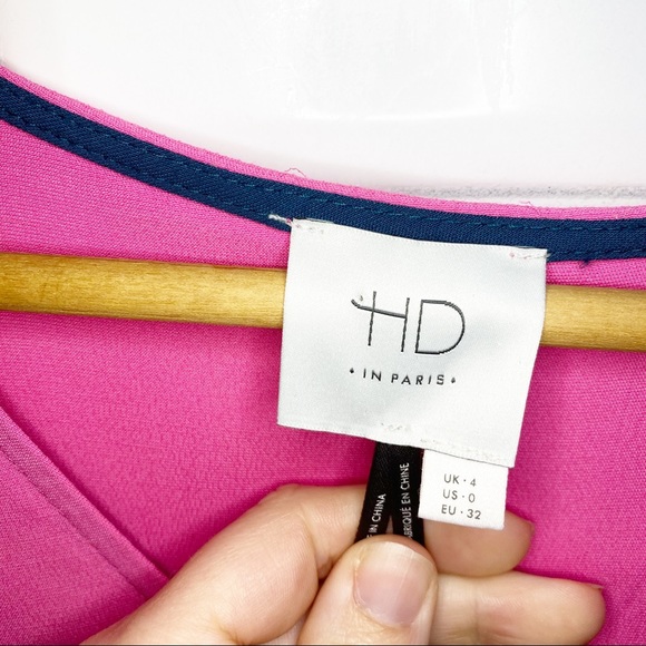 Anthro HD in Paris Bell Sleeve Shift Dress Pink 0 - Picture 7 of 13